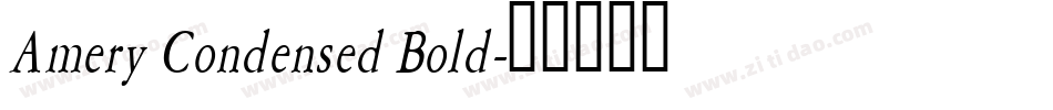 Amery Condensed Bold字体转换